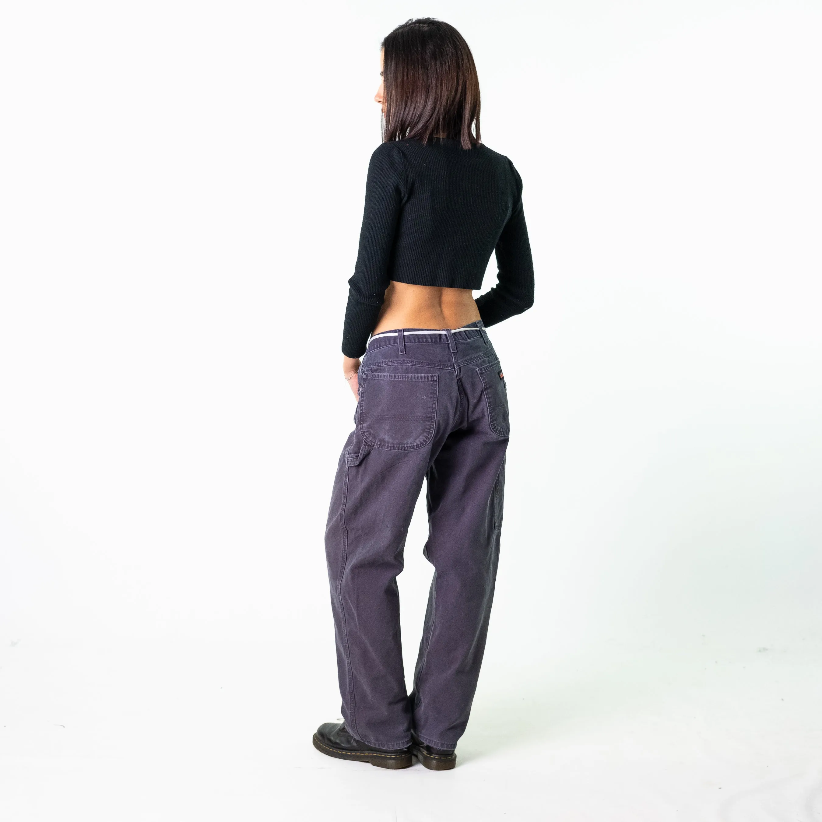 Navy Blue 90s Dickies  Cargo Skater Trousers Pants Jeans (34x30)