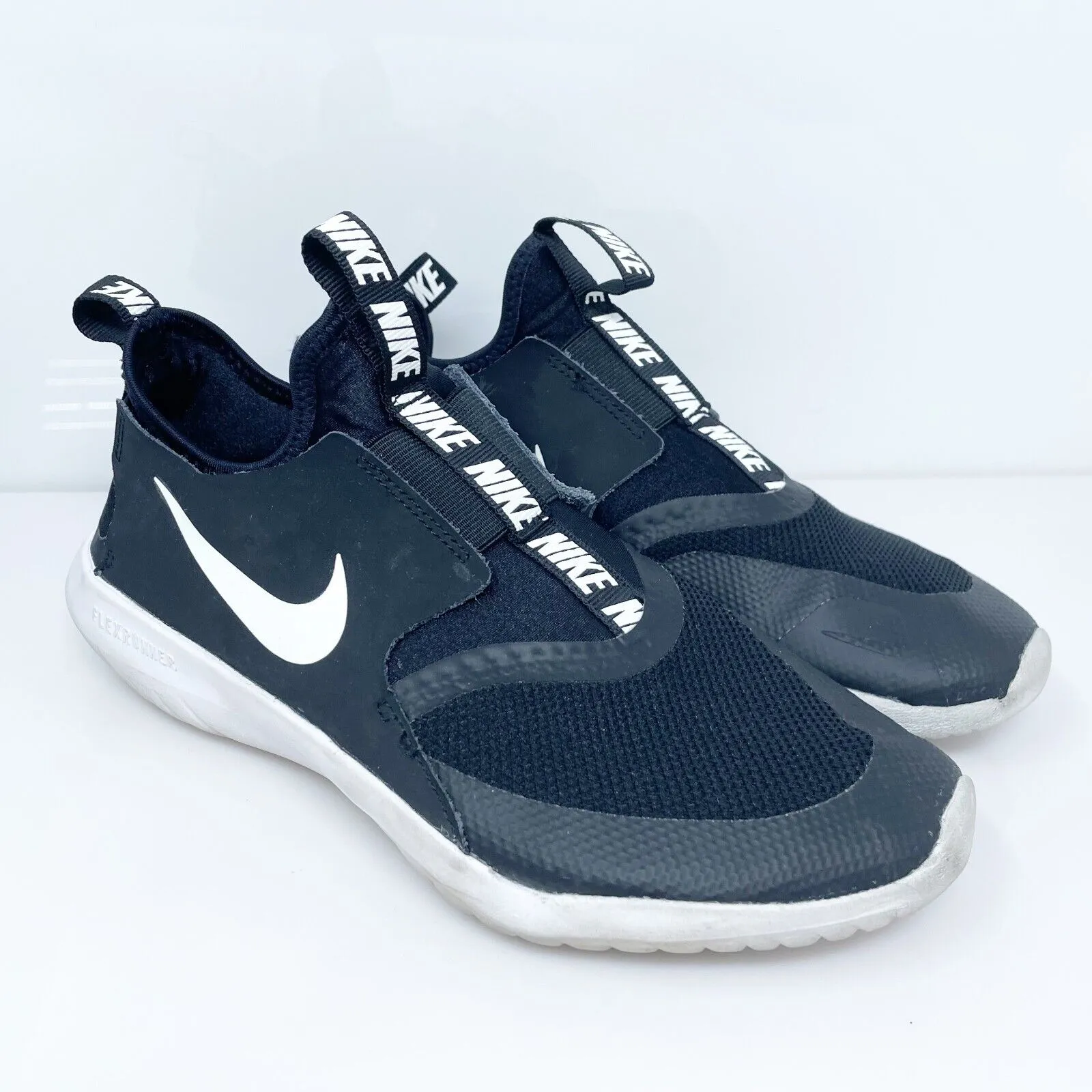 Nike Boys Flex Runner AT4662-001 Black Running Shoes Sneakers Size 6Y