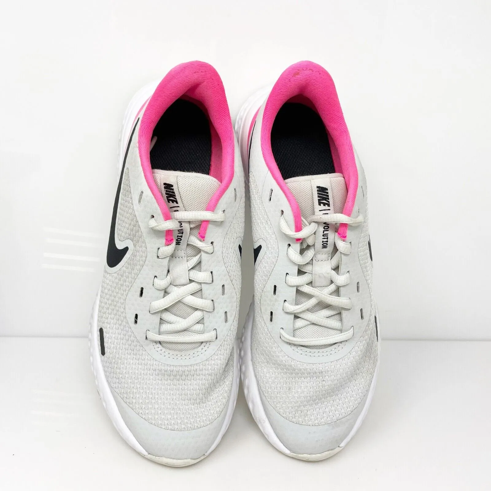 Nike Girls Revolution 5 BQ5671-010 Gray Running Shoes Sneakers Size 5Y