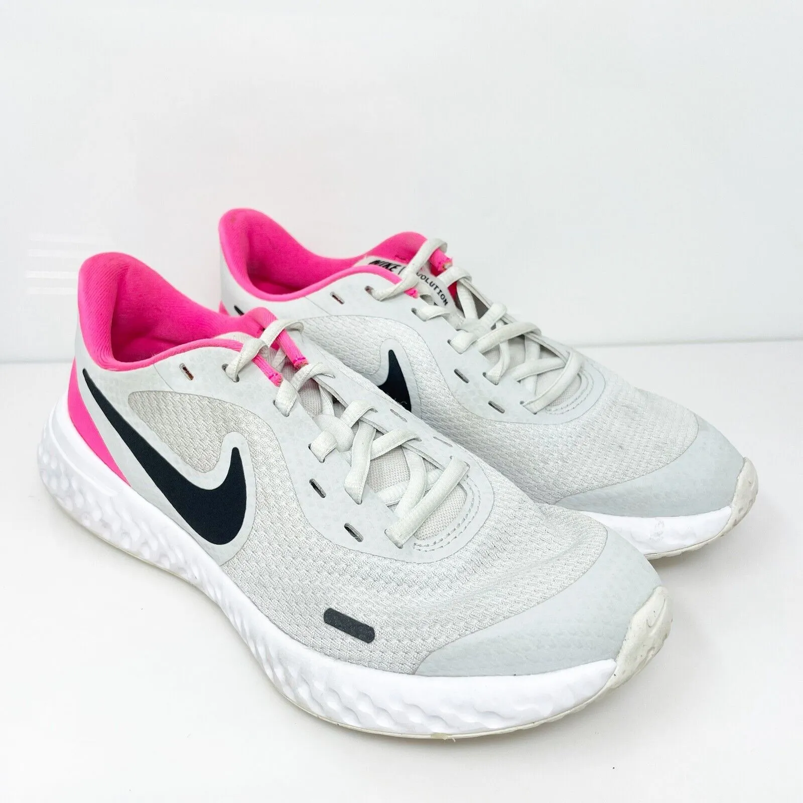 Nike Girls Revolution 5 BQ5671-010 Gray Running Shoes Sneakers Size 5Y