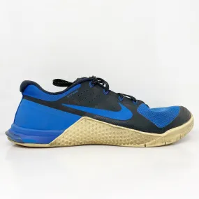 Nike Mens Metcon 2 844634-033 Blue Running Shoes Sneakers Size 9.5