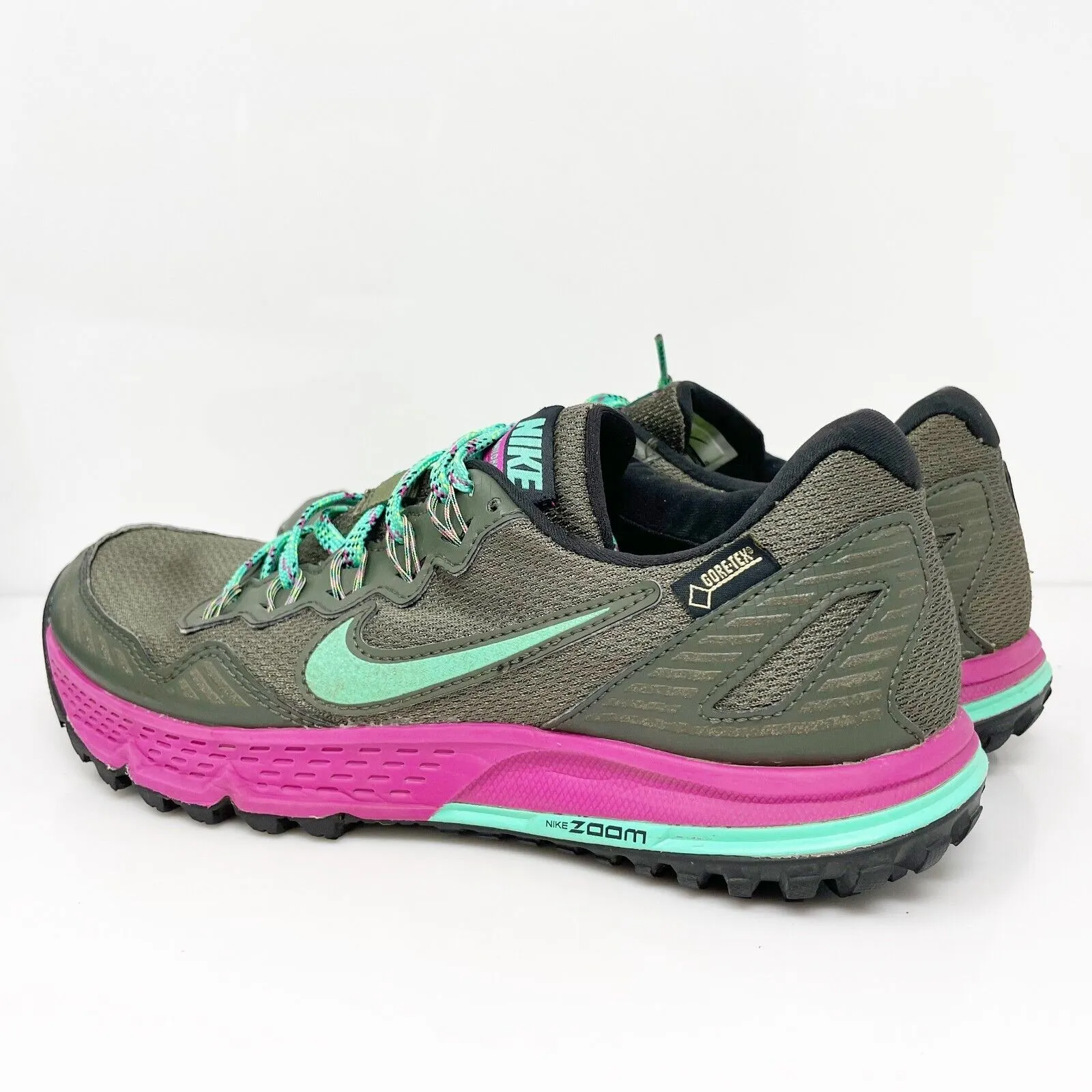 Nike Womens Air Zoom Wildhorse 3 805570-300 Green Running Shoes Sneakers Size 8