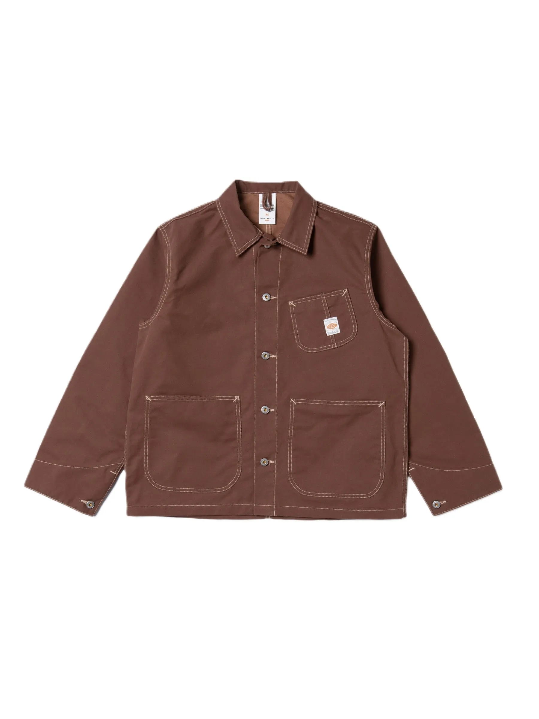 Nudie Jeans Howie Waxed Chore Jacket Brown