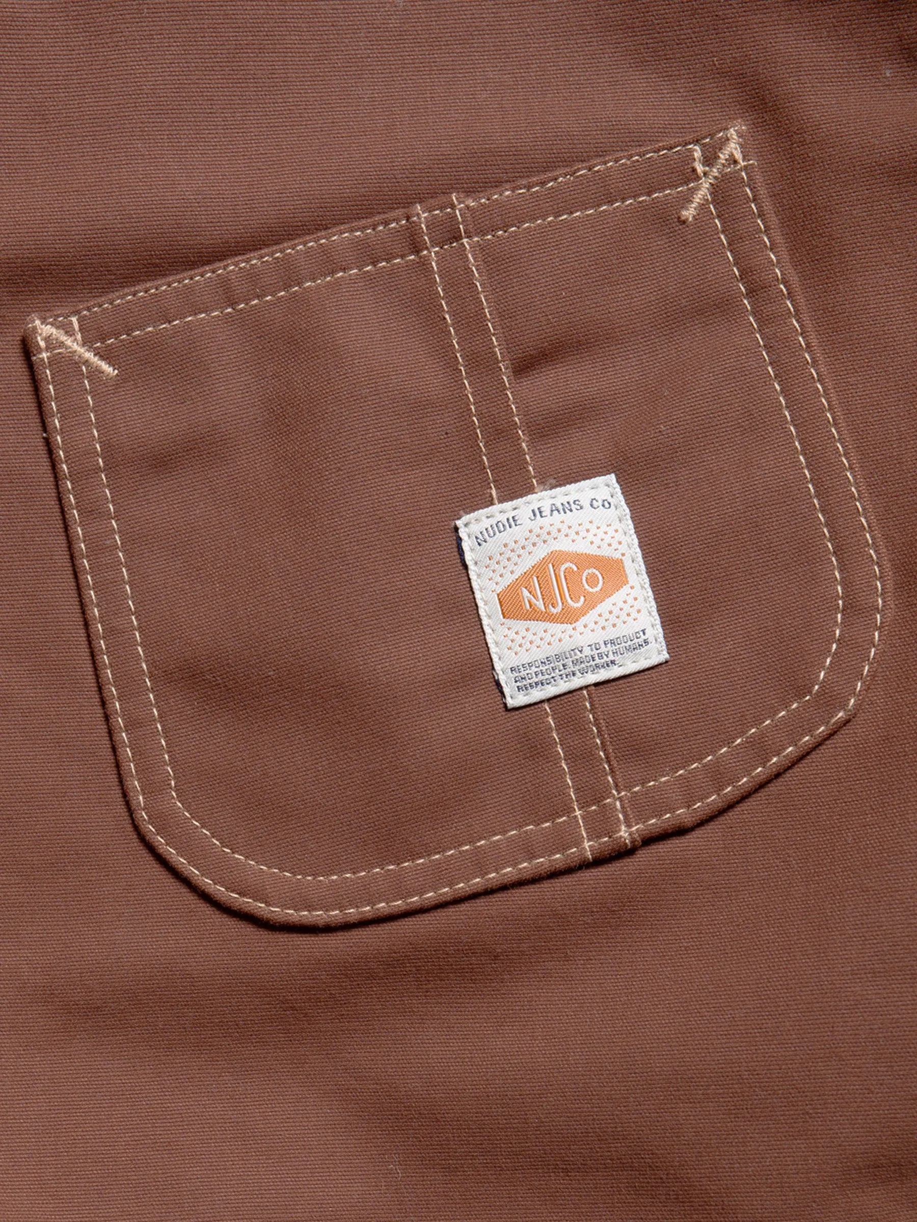 Nudie Jeans Howie Waxed Chore Jacket Brown