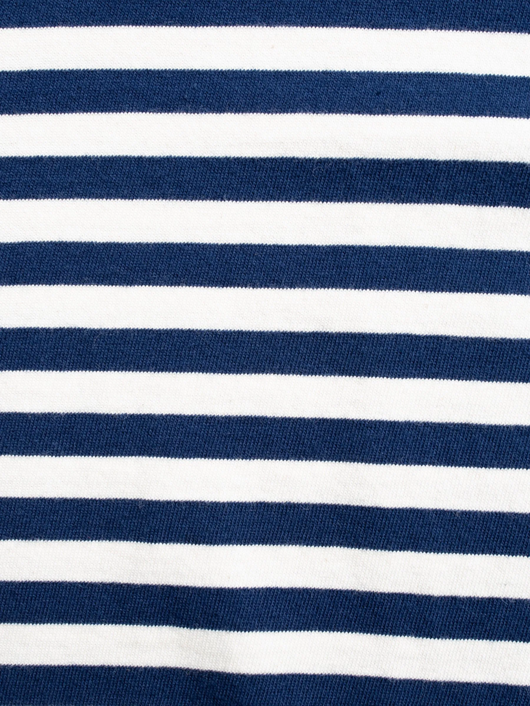 Nudie Jeans Leif Breton Stripe Tee Off-white/Blue