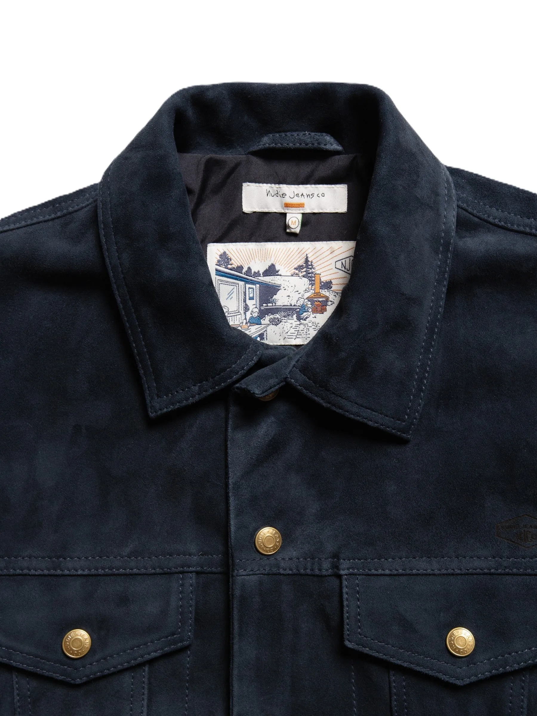 Nudie Jeans Robby Nubuck Jacket Navy