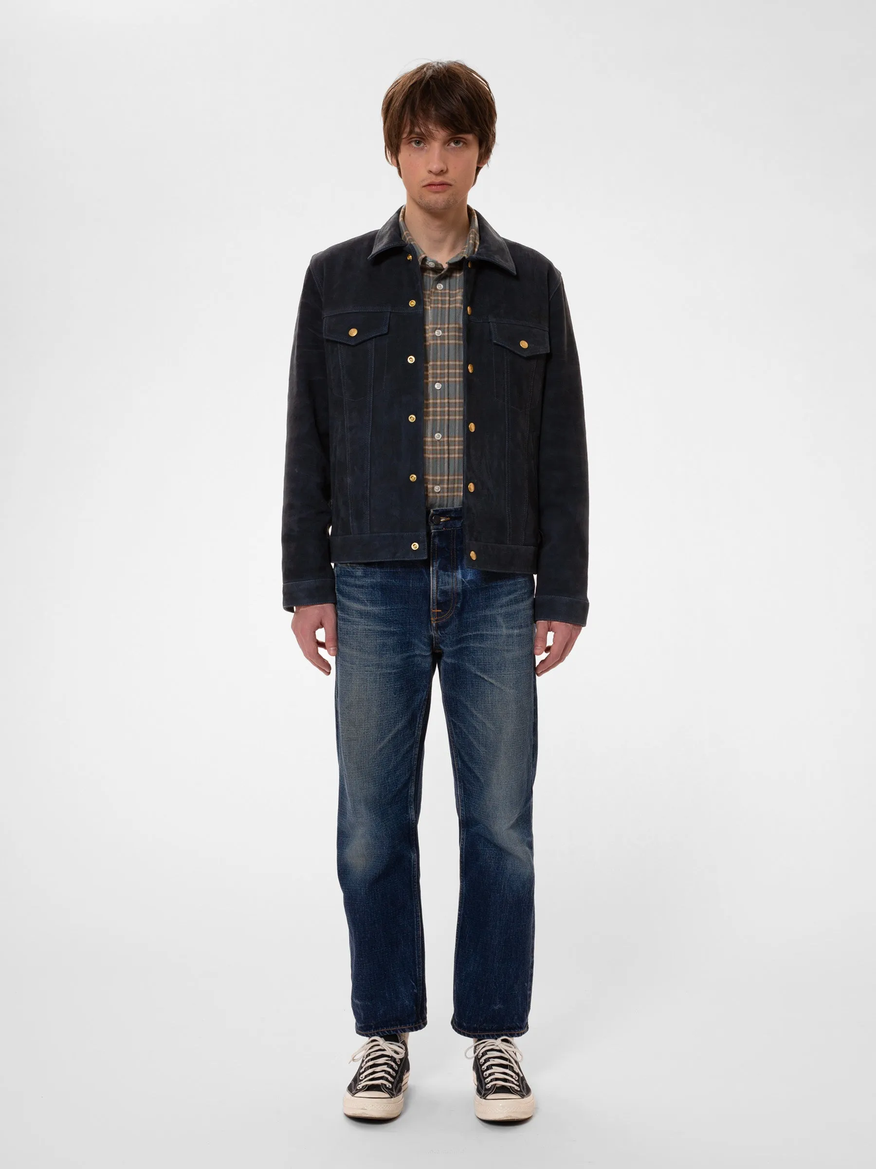 Nudie Jeans Robby Nubuck Jacket Navy