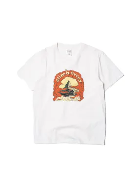 Nudie Jeans Roy Every Mountain Tee Chalk White