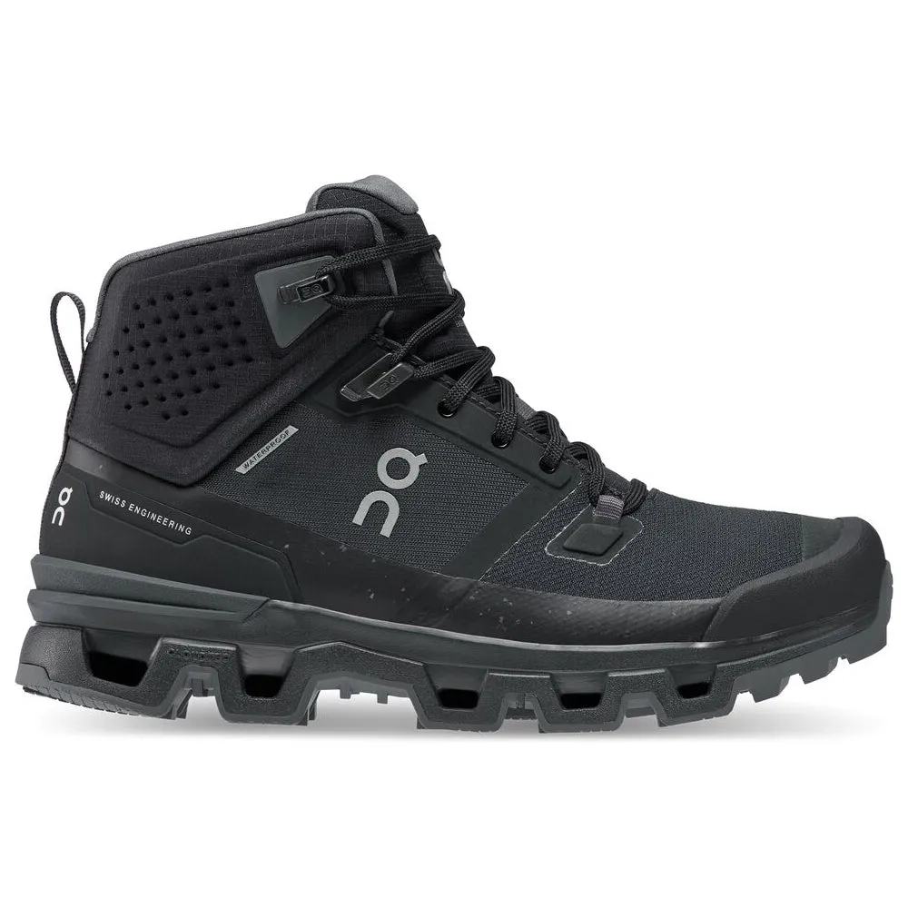 On Men's Cloudrock 2 Waterproof Walking Boots Black / Eclipse