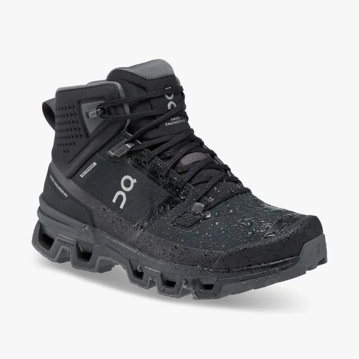 On Men's Cloudrock 2 Waterproof Walking Boots Black / Eclipse