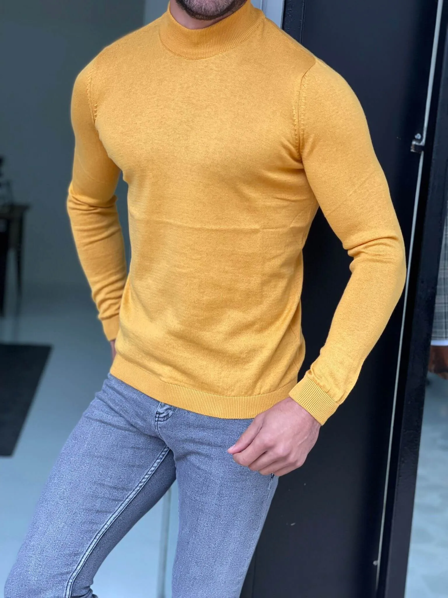 Osaka Mustard Half Turtleneck