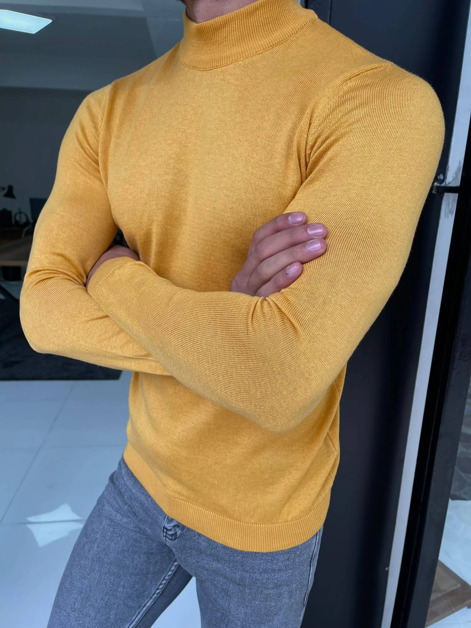 Osaka Mustard Half Turtleneck