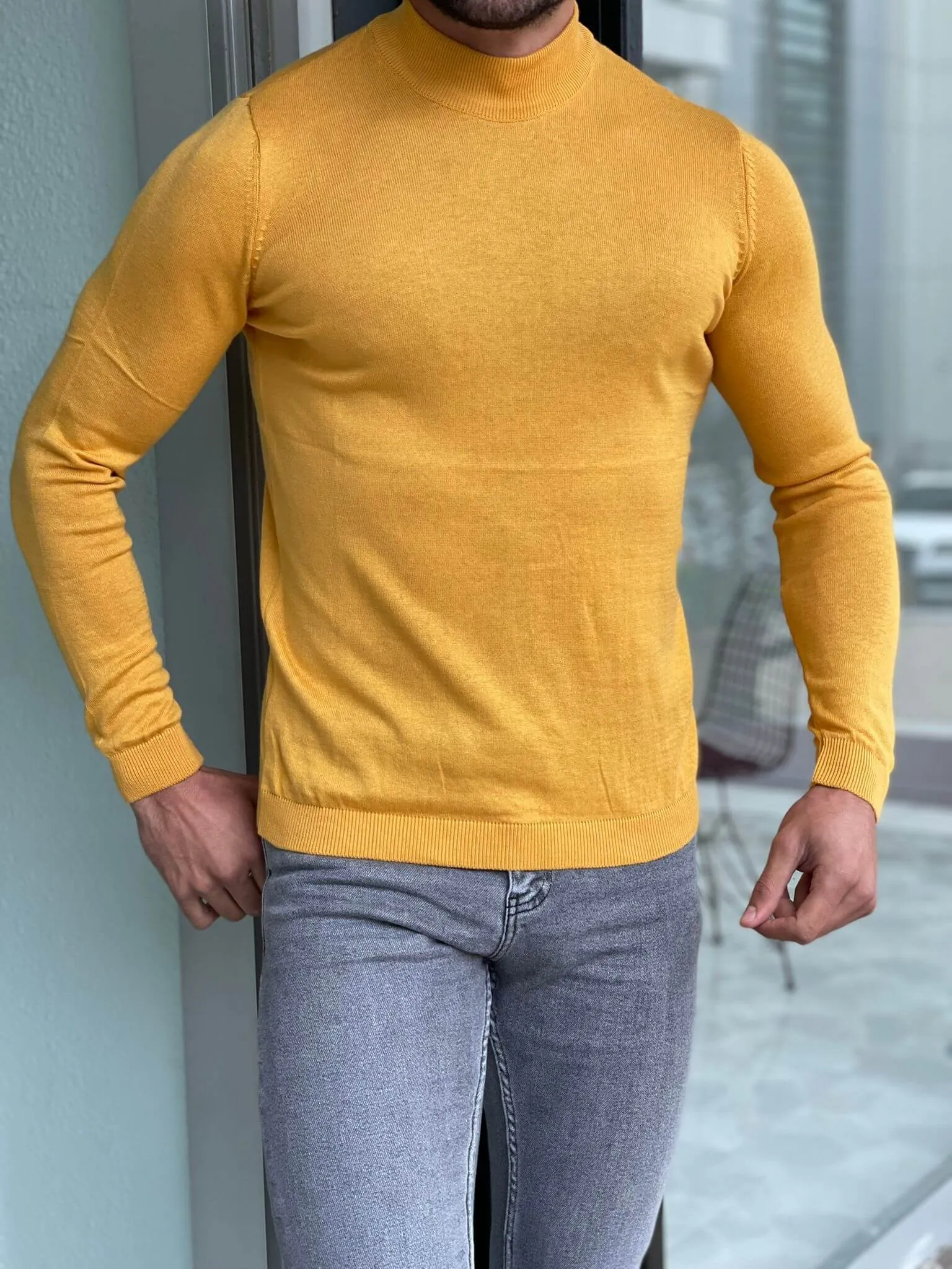 Osaka Mustard Half Turtleneck