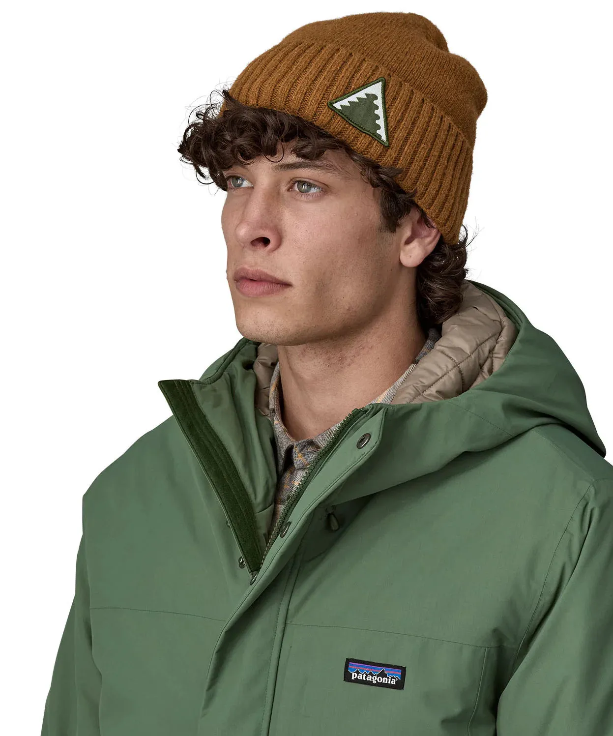 Patagonia Brodeo Beanie - Dawn Tracks Patch : Shelter Brown