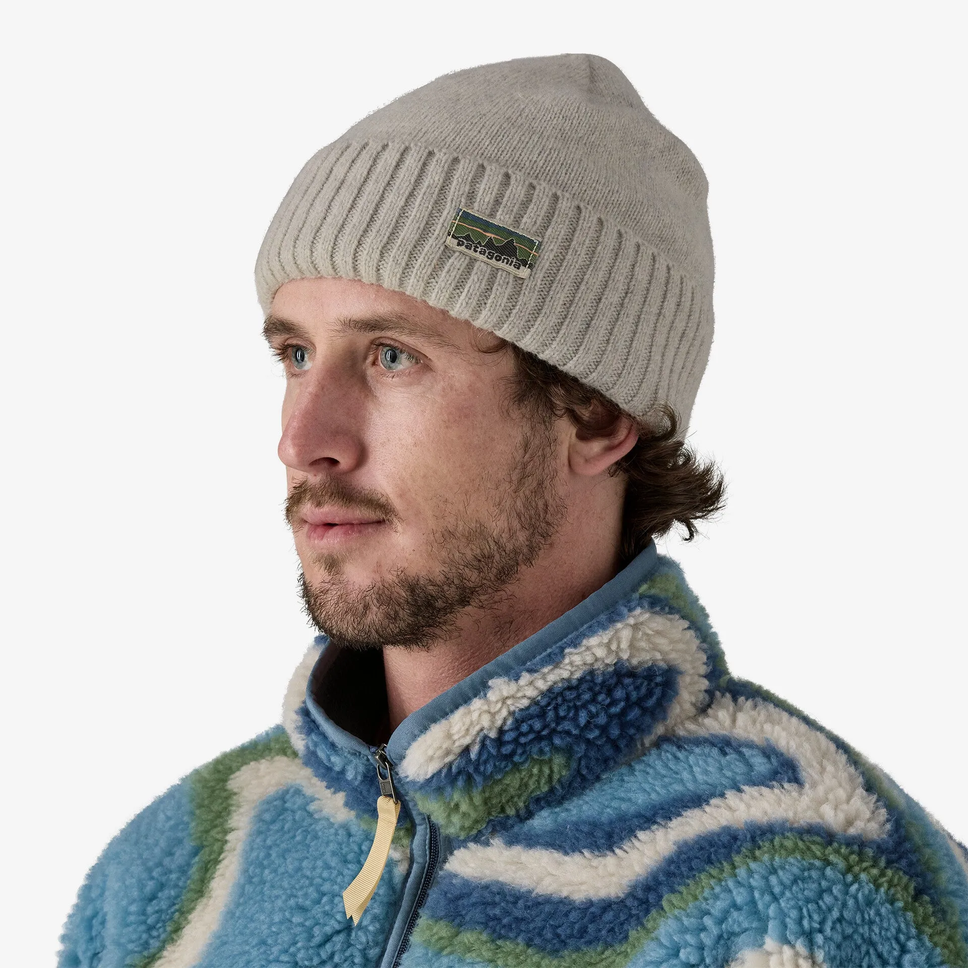 Patagonia Brodeo Beanie - OG Legacy Label : Crisp Grey