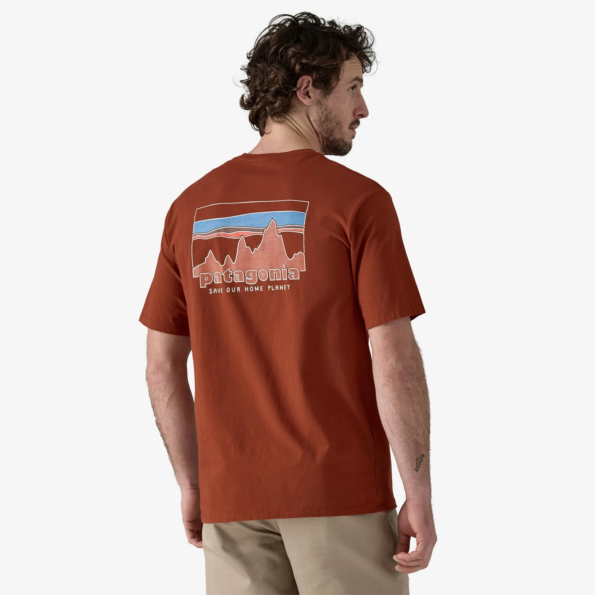 Patagonia Men's '73 Skyline Organic Tee - Burl Red