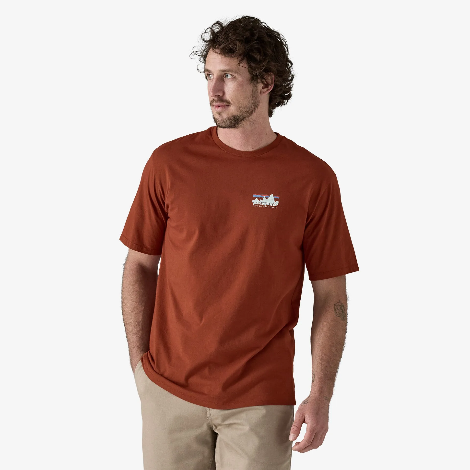 Patagonia Men's '73 Skyline Organic Tee - Burl Red