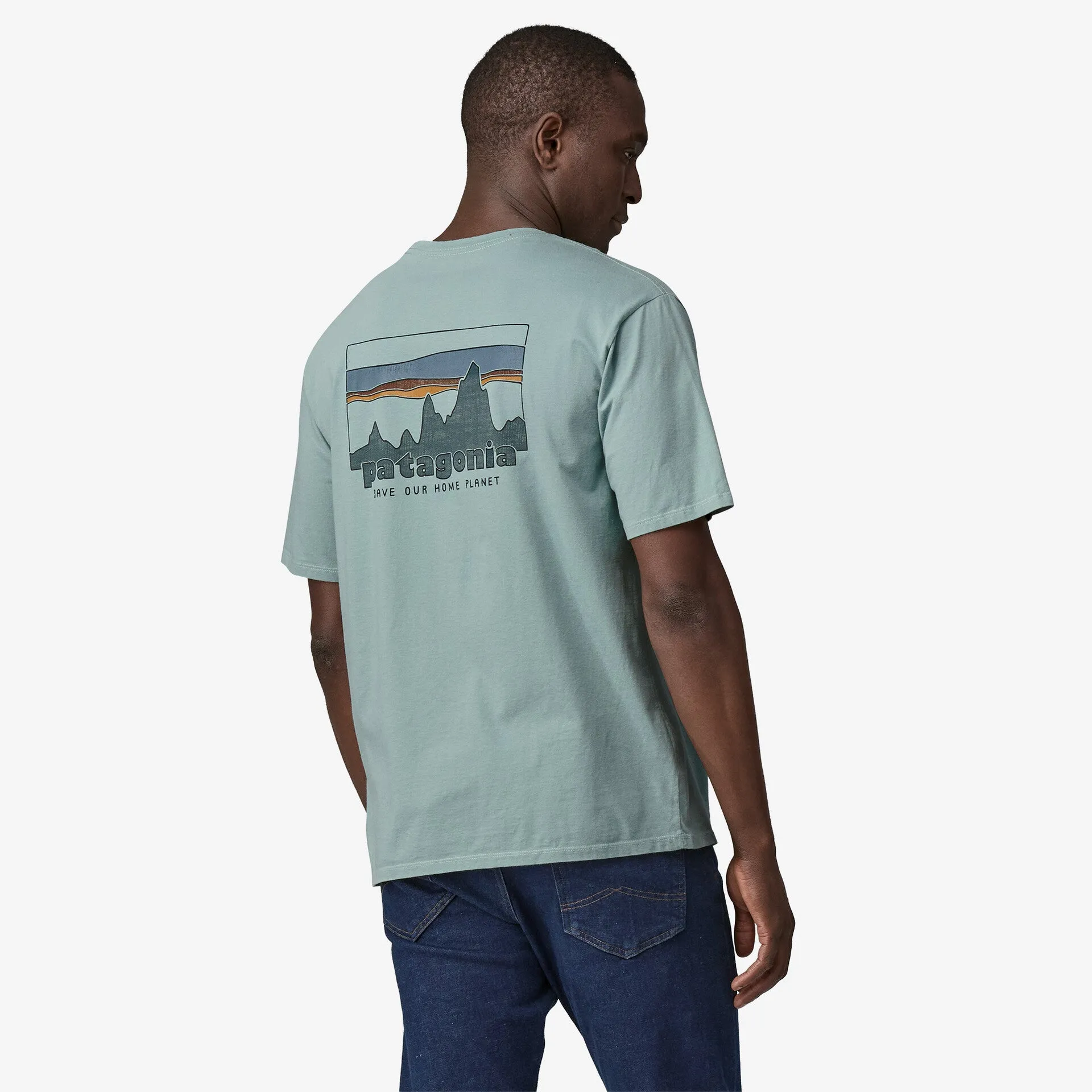 Patagonia Men's '73 Skyline Organic Tee - Thermal Blue