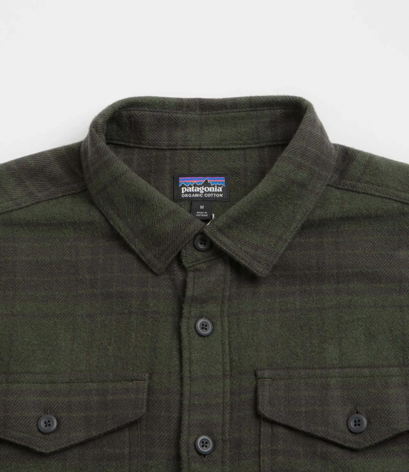 Patagonia Organic Cotton Fjord Flannel LS Shirt - Cascade : Basin Green