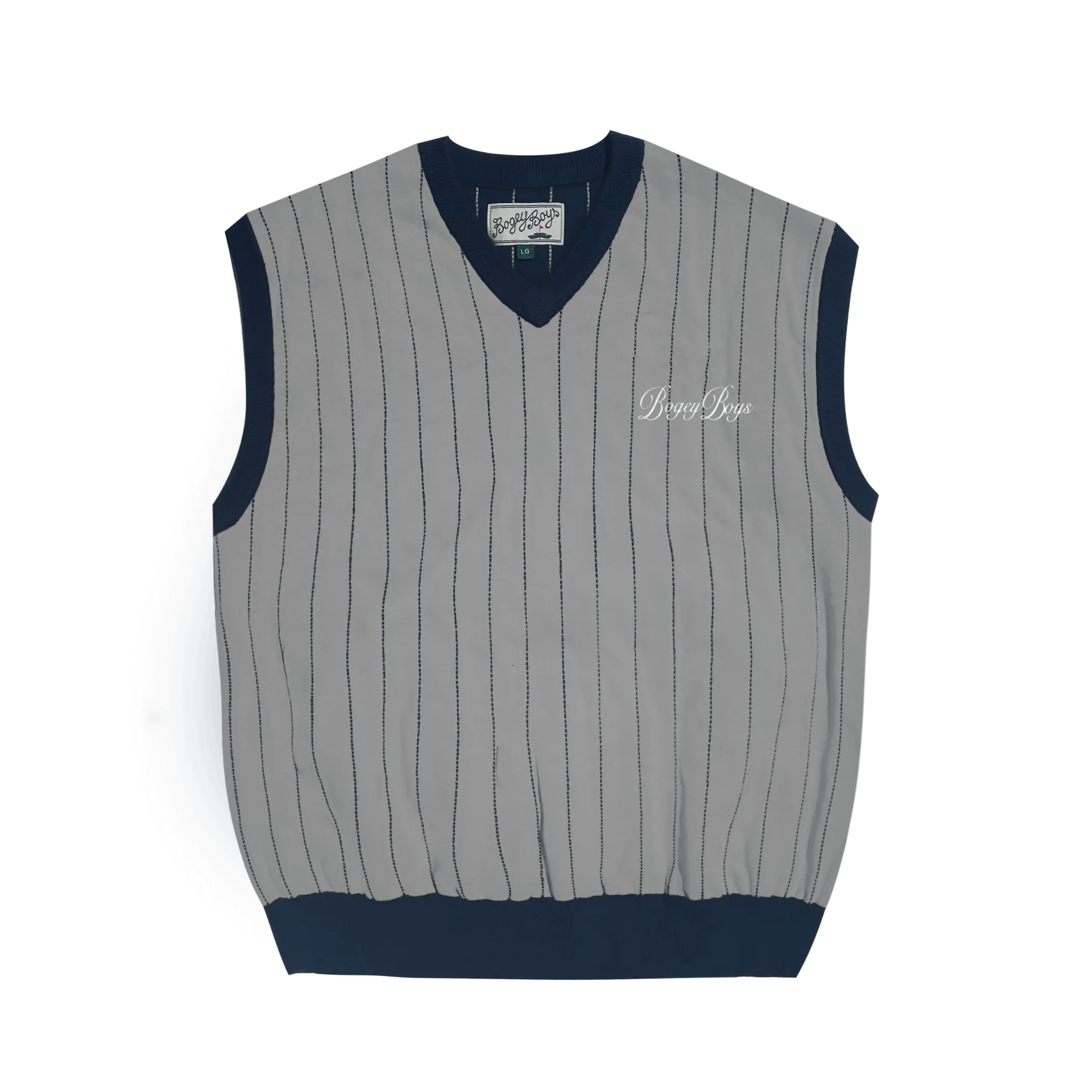 Pinstripe Vest - Grey