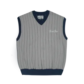 Pinstripe Vest - Grey