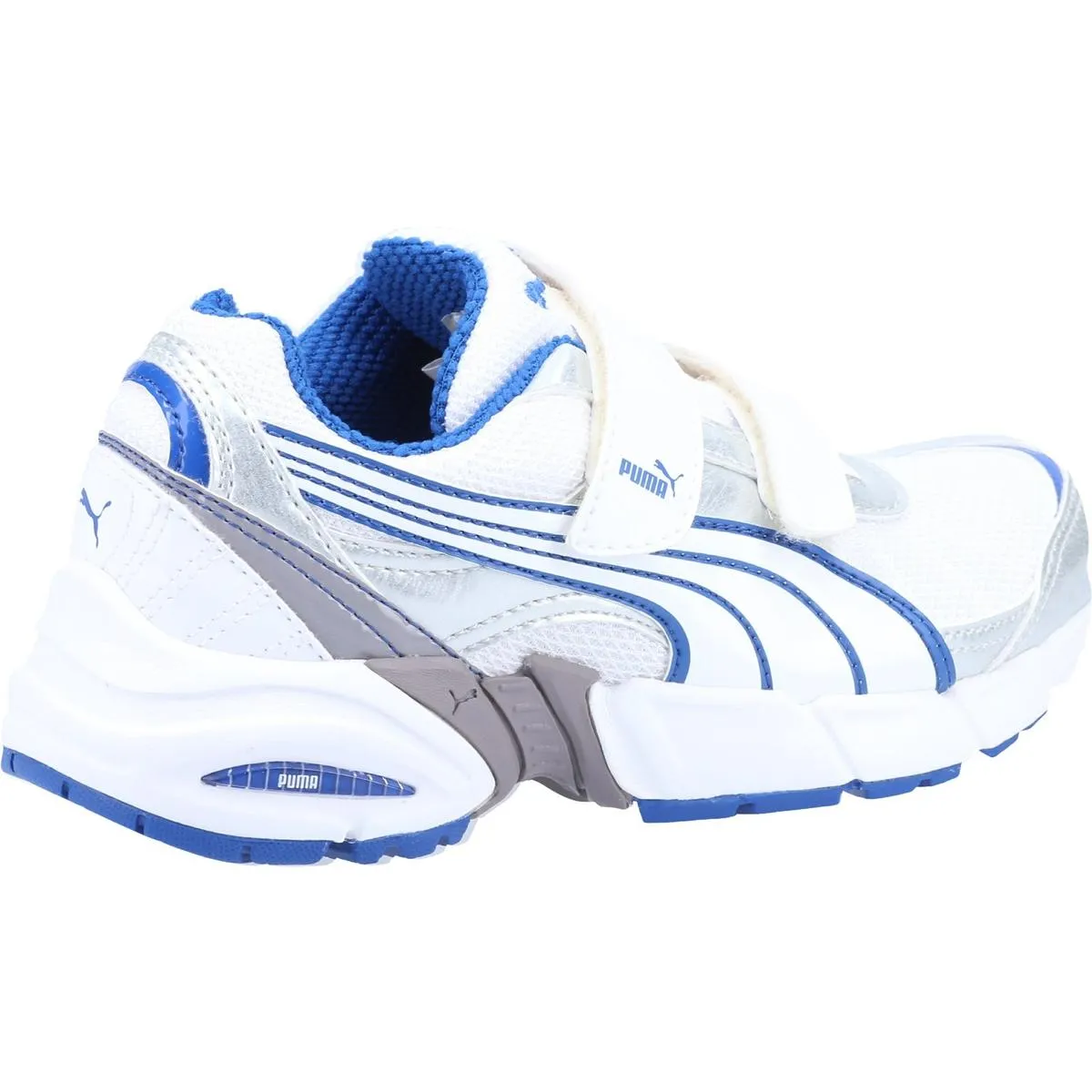 Puma Cell Exert Childrens Velcro Trainers WH/BLU