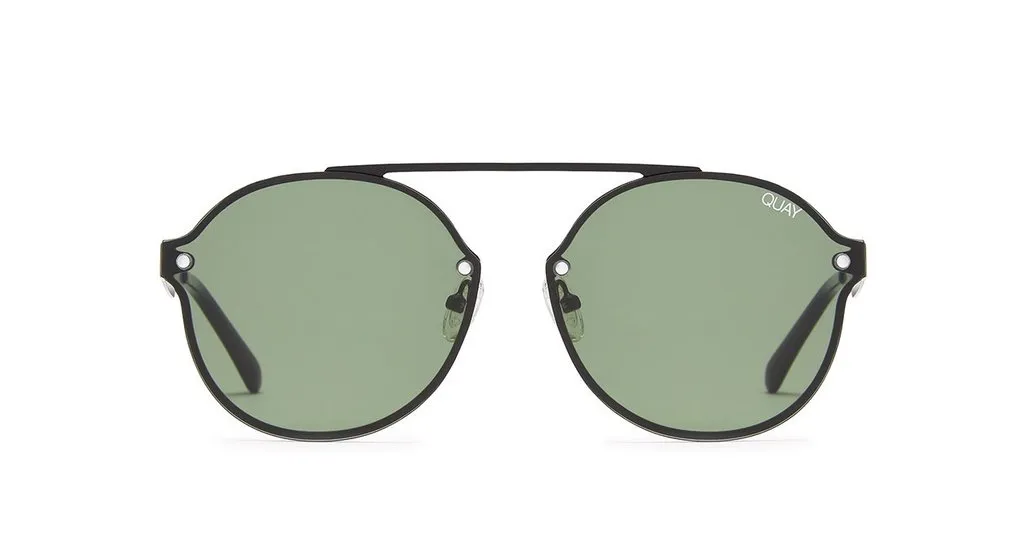 Quay Camden Heights Black Green Sunglasse