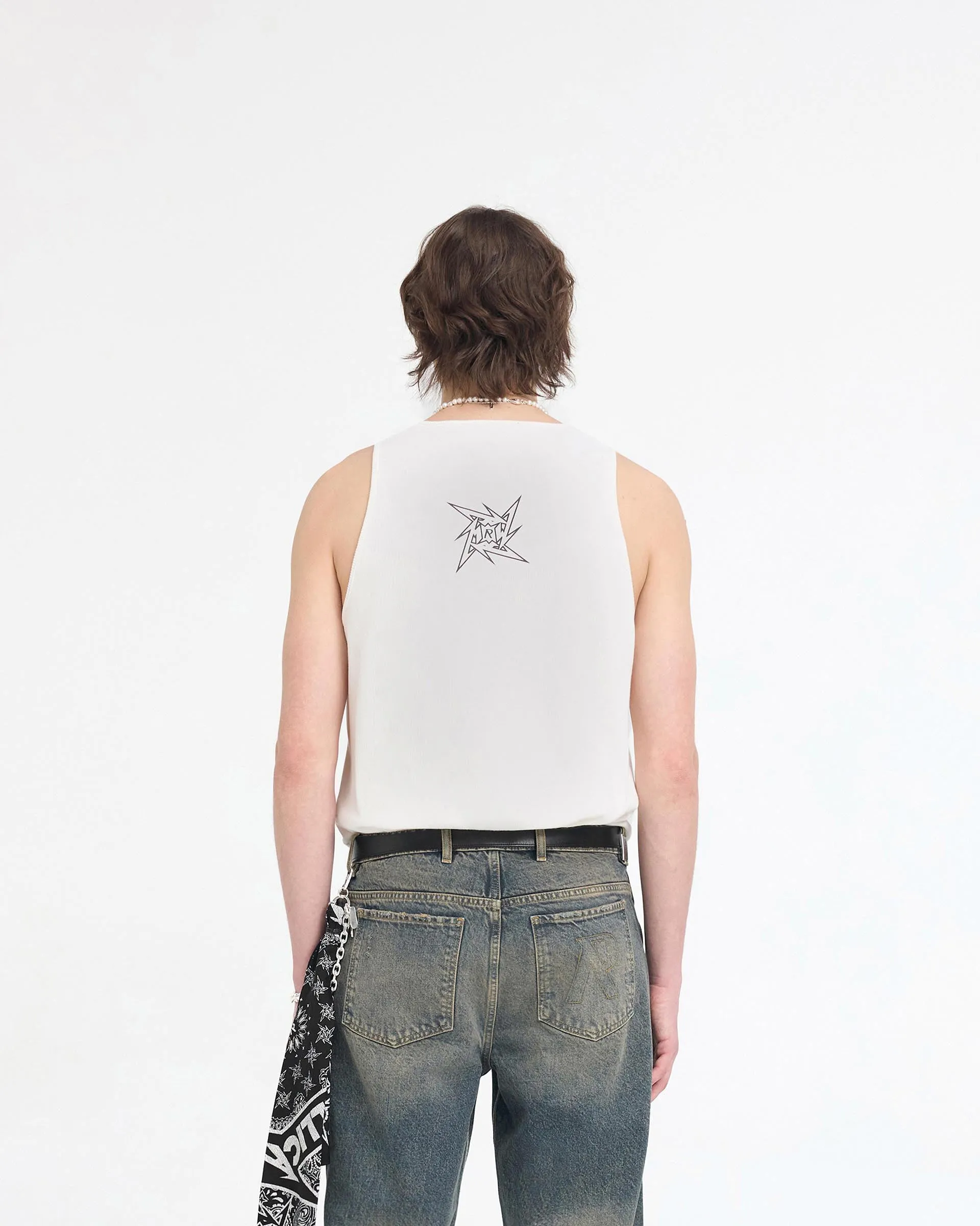 Represent X Metallica‚Ñ¢Ô∏è Local Crew Vest - Flat White