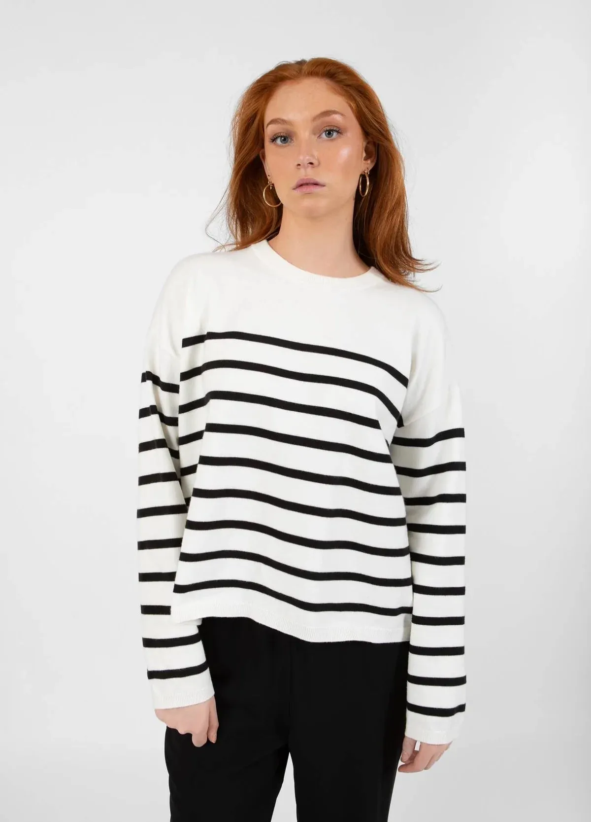 Sacs of Ashbourne   Coster CC Heart Collins Stripe open back sweater