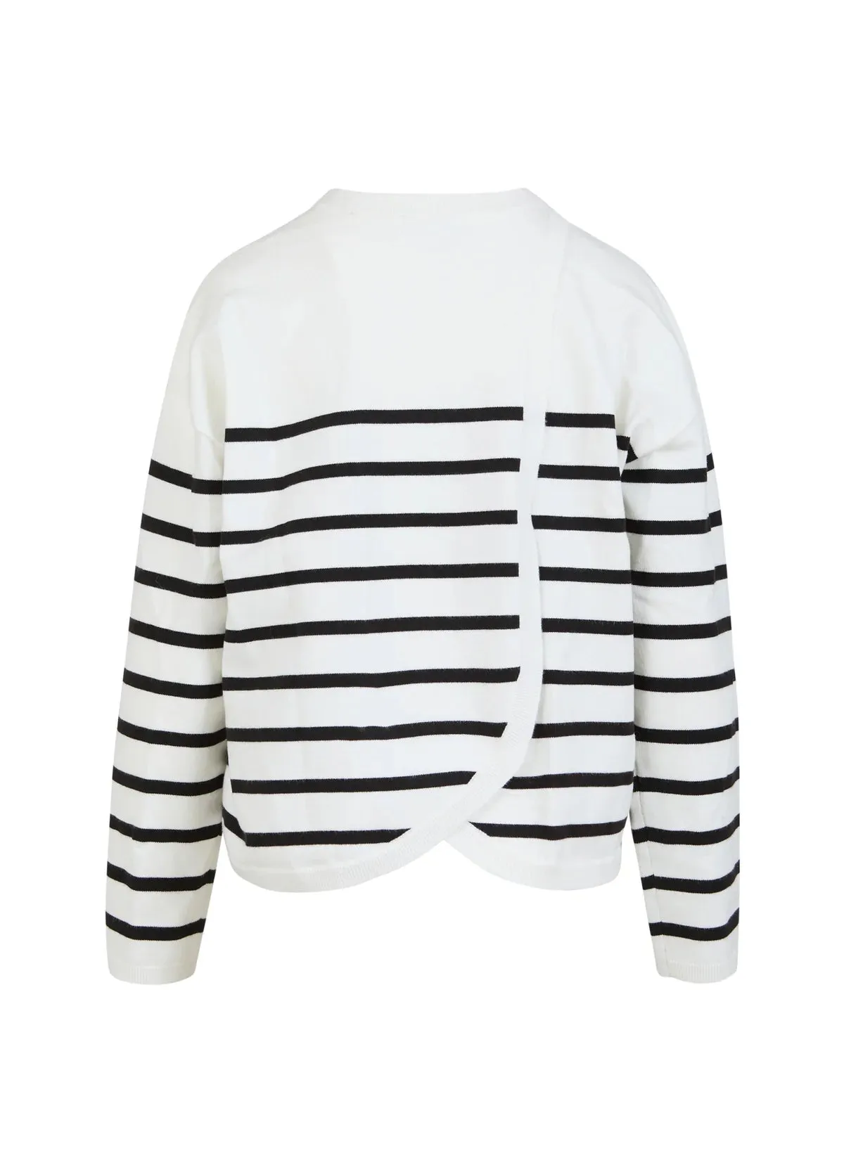 Sacs of Ashbourne   Coster CC Heart Collins Stripe open back sweater