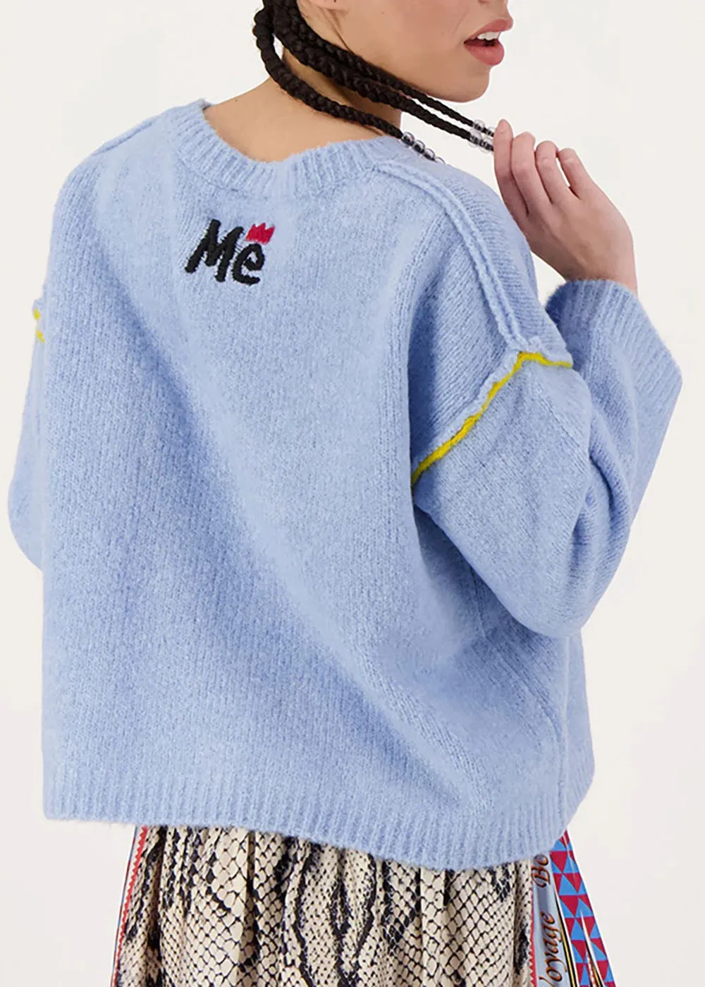 Sacs of Ashbourne   Me369 Laurel Sweater - Sky Blue