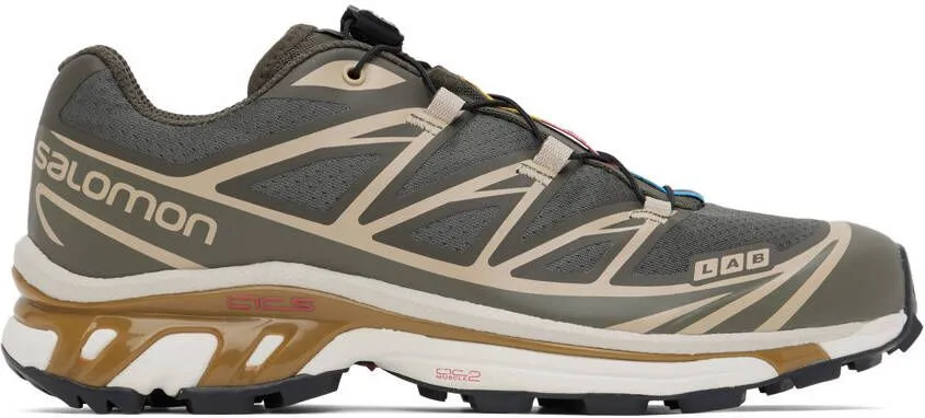 Salomon Khaki XT-6 Sneakers