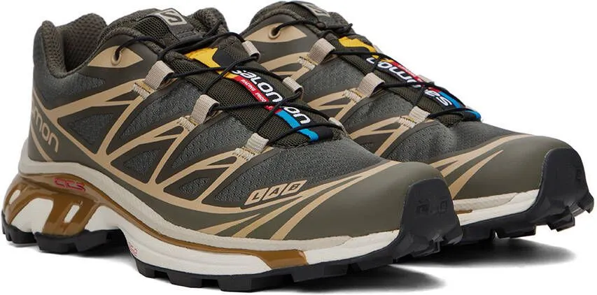 Salomon Khaki XT-6 Sneakers