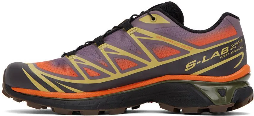 Salomon Orange & Purple XT-6 Skyline Sneakers