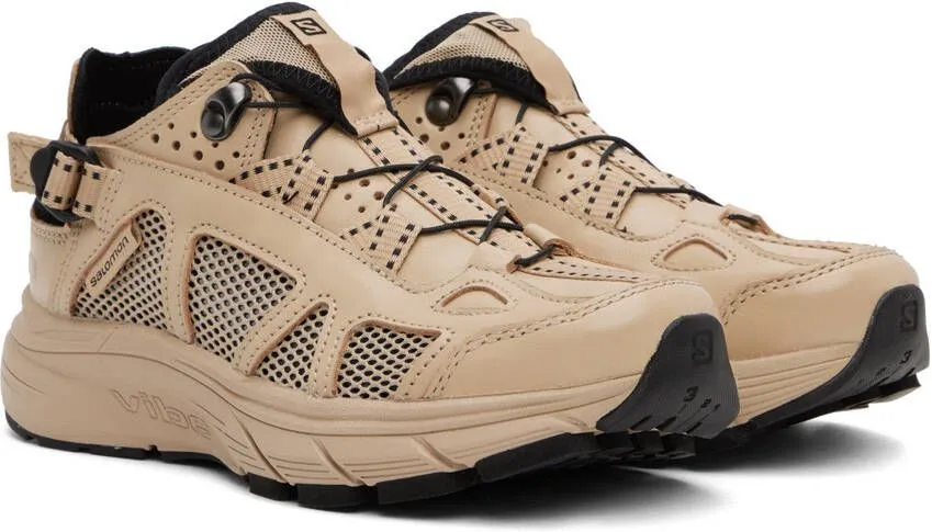 Salomon Tan Leather Techsonic Advanced Sneakers