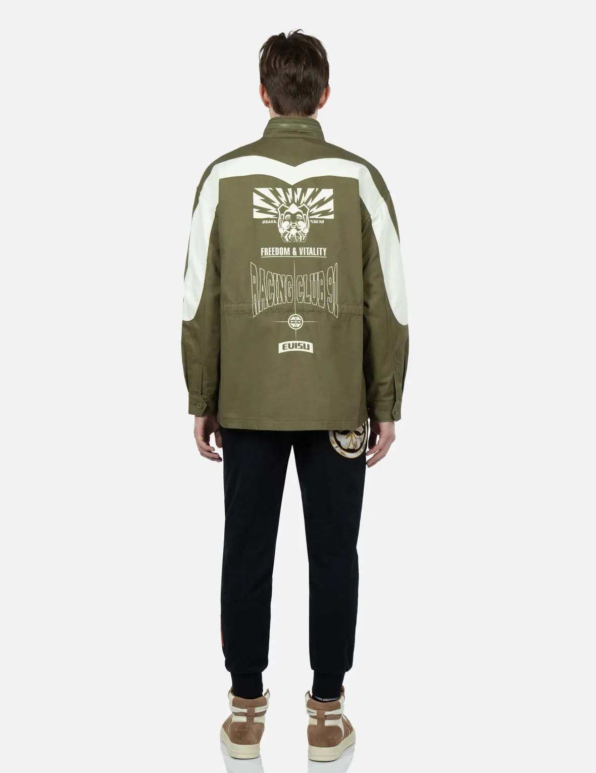 Seagull and Godhead Print Field Jacket