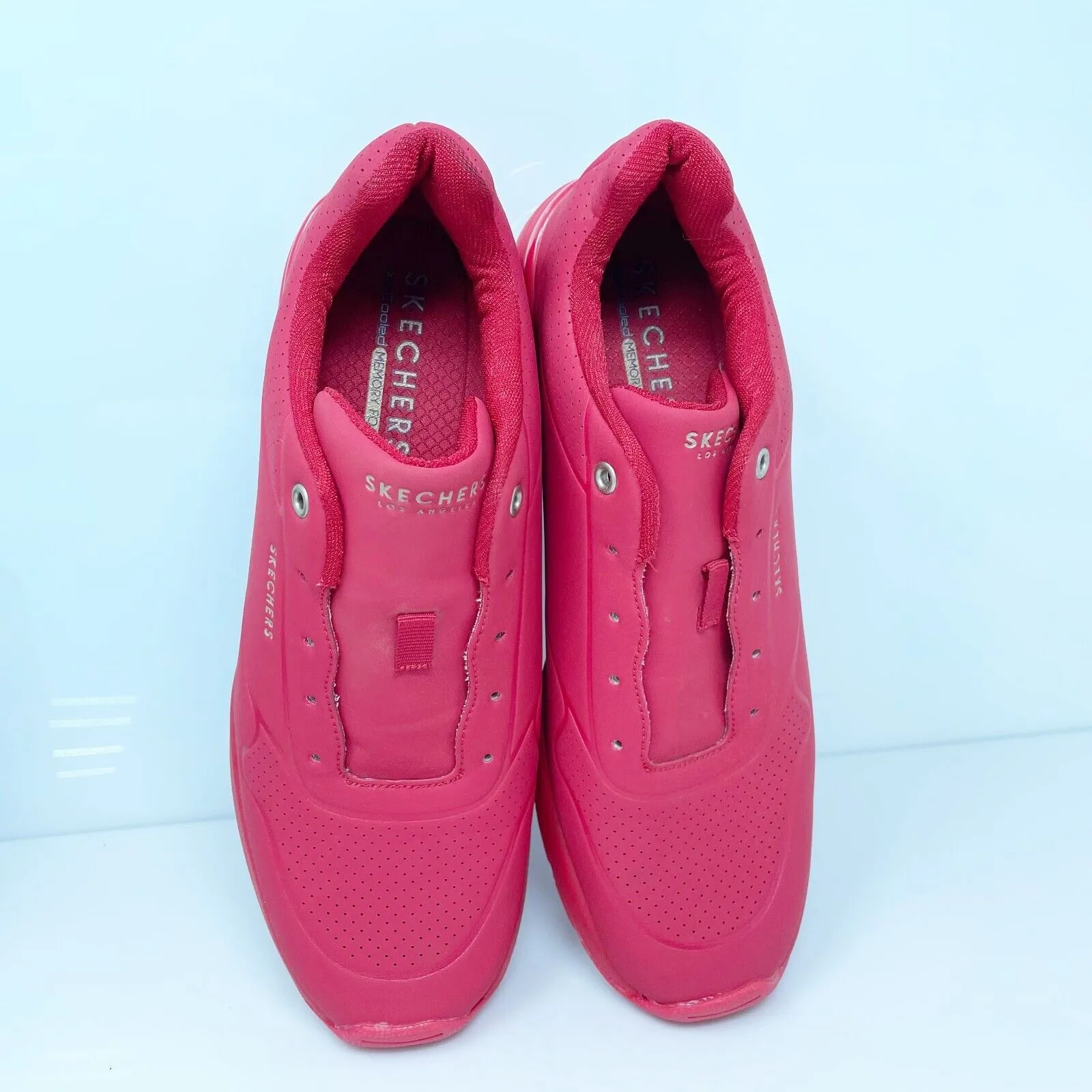 Skechers Womens Million Air Elevated Air 155401 Red Casual Shoes Sneakers 10