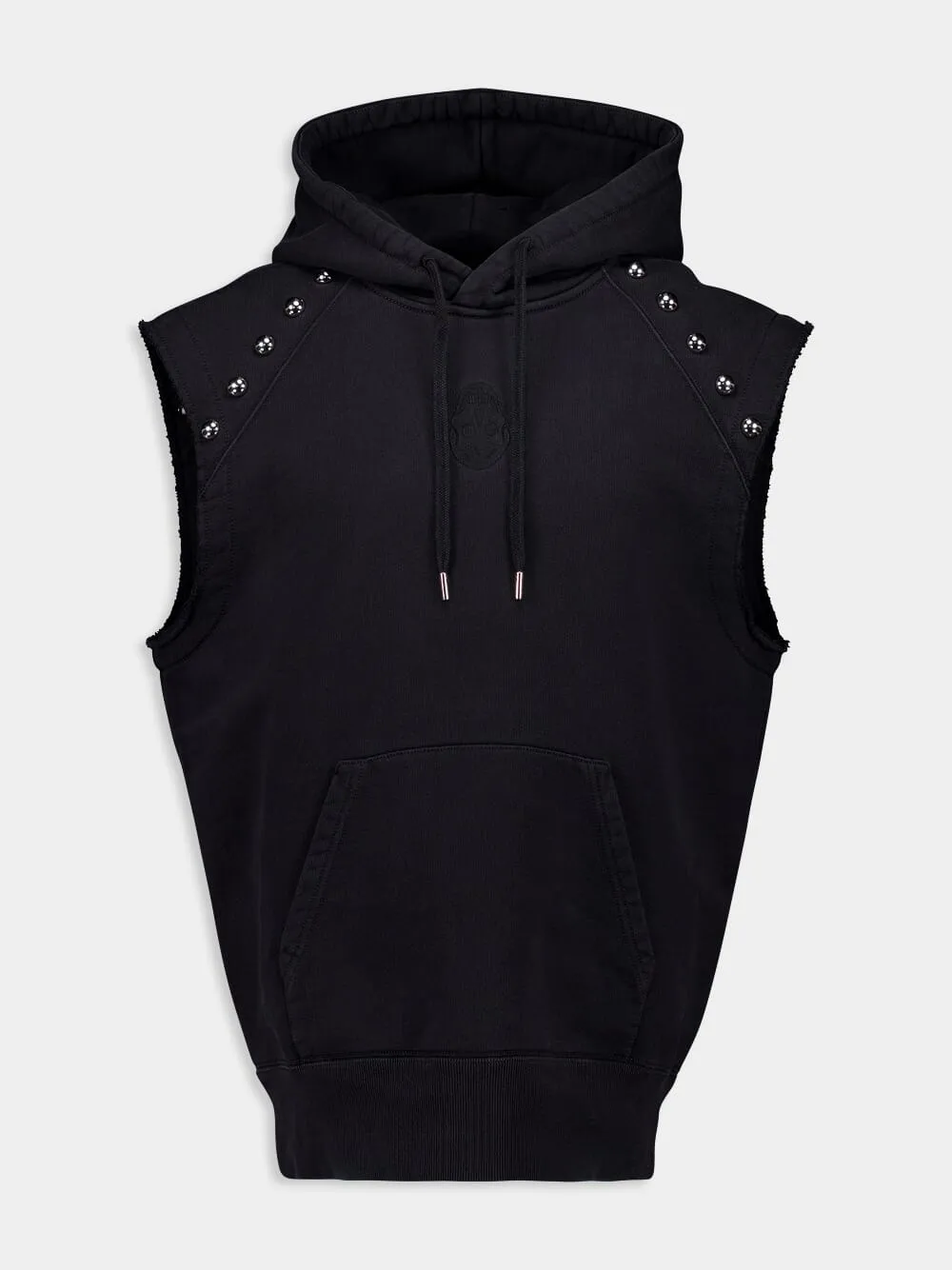 Sleeveless Embellished Hoodie