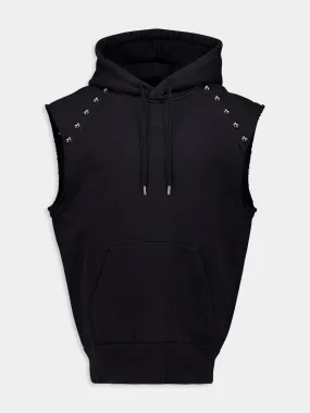 Sleeveless Embellished Hoodie