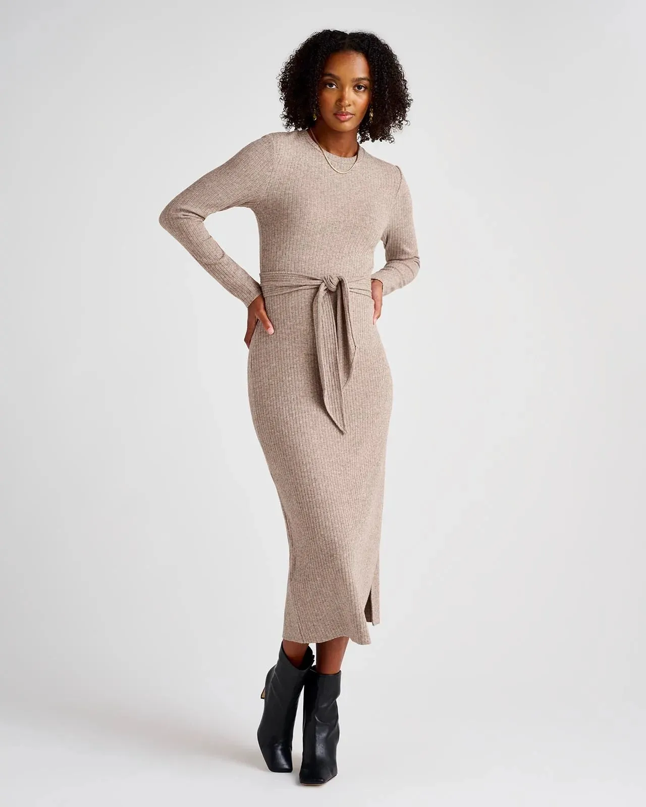 Splendid London Rib Knit Sweater Dress