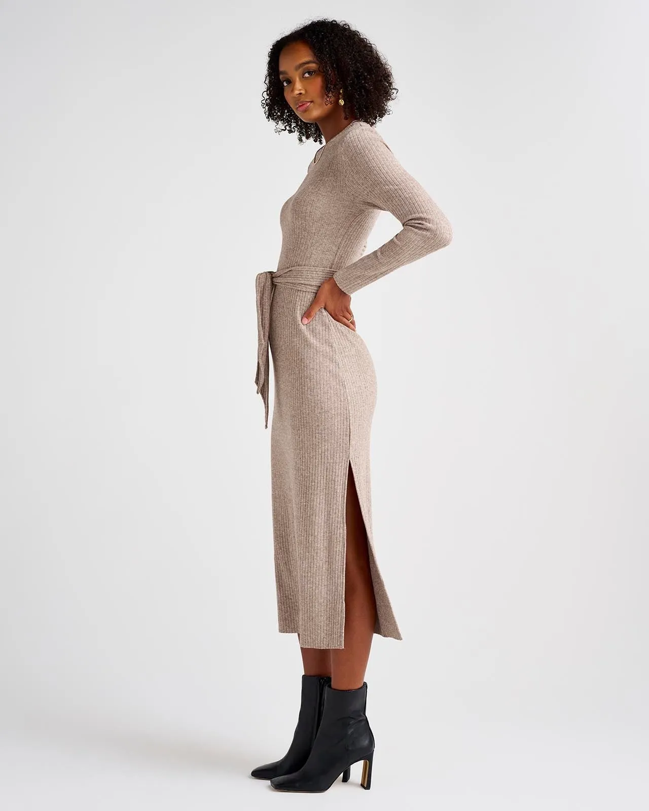 Splendid London Rib Knit Sweater Dress