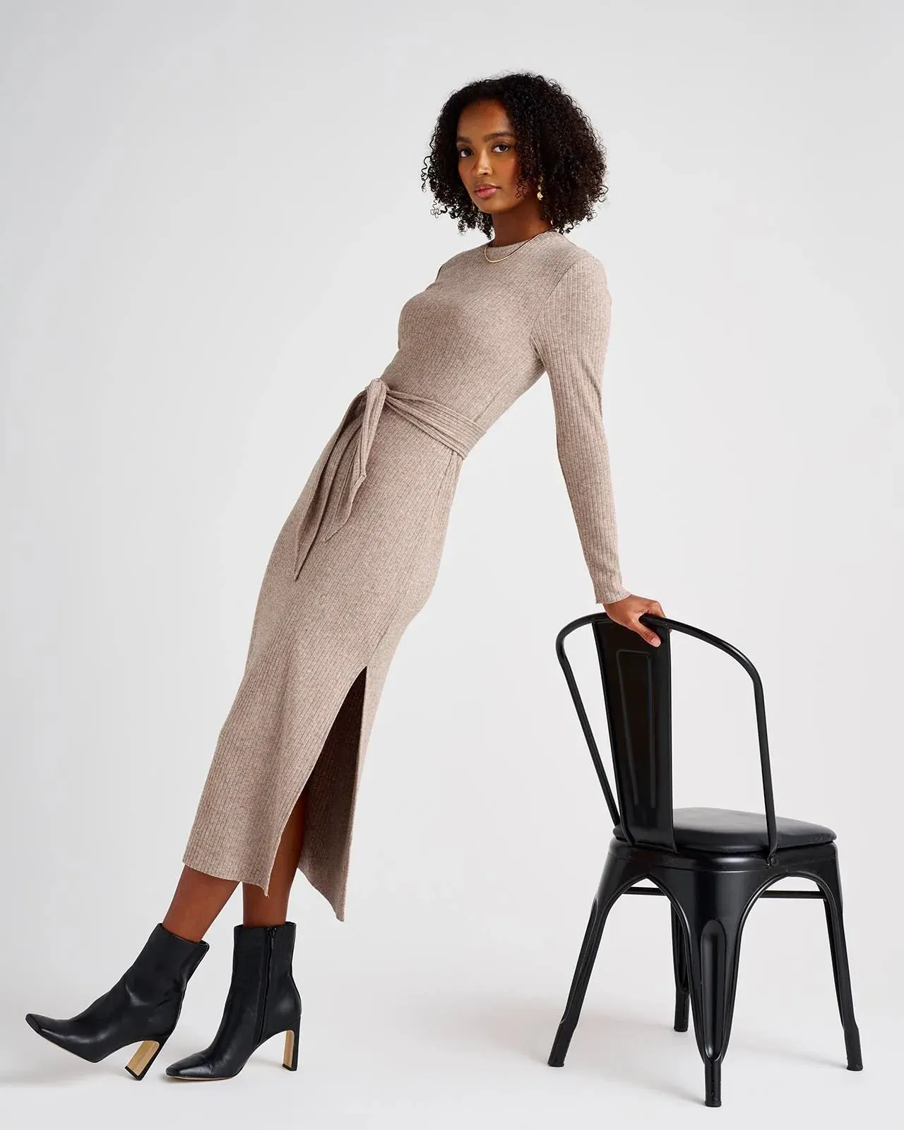 Splendid London Rib Knit Sweater Dress