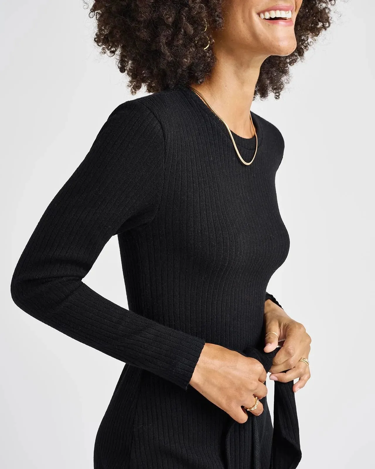 Splendid London Rib Knit Sweater Dress