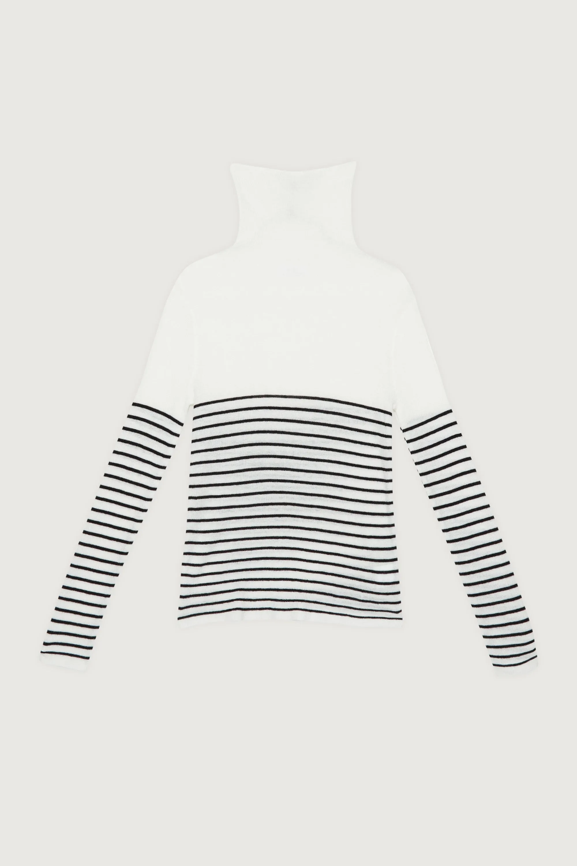 STRIPED TURTLENECK TOP