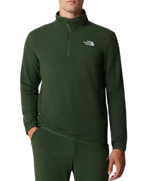 The North Face Men's 100 Glacier 1/4 Zip Fleece - Pine Needle | Shop Clothing at Trojan Wake Ski Snow & Snow Skiers Ware