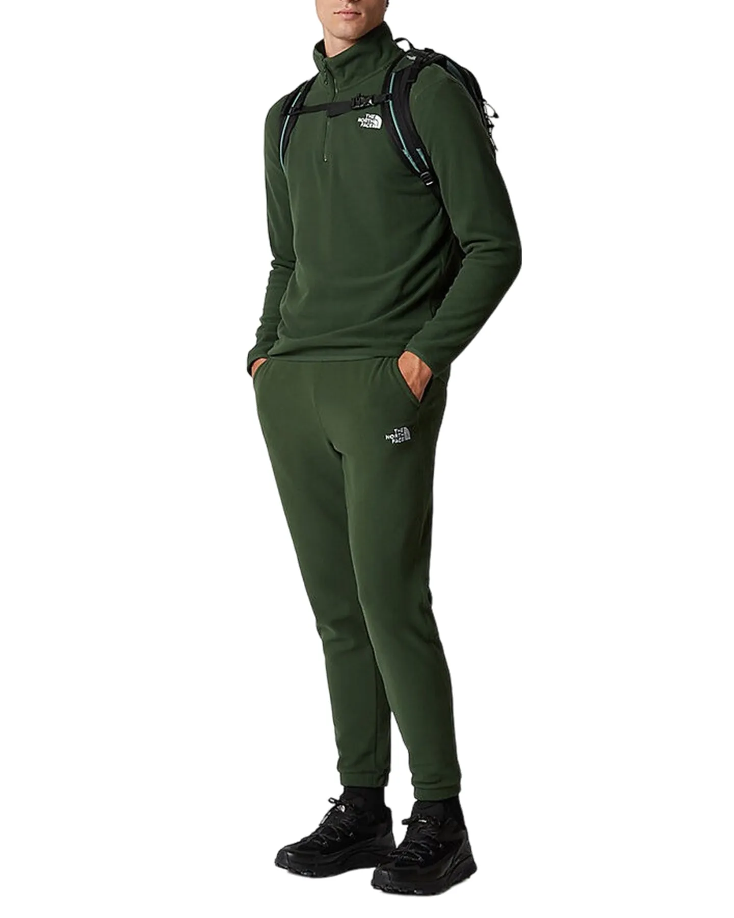 The North Face Men's 100 Glacier 1/4 Zip Fleece - Pine Needle | Shop Clothing at Trojan Wake Ski Snow & Snow Skiers Ware