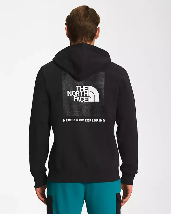 The North Face Men's Printed Box Nse Hoodie - TNF Black / TNF Black Yo