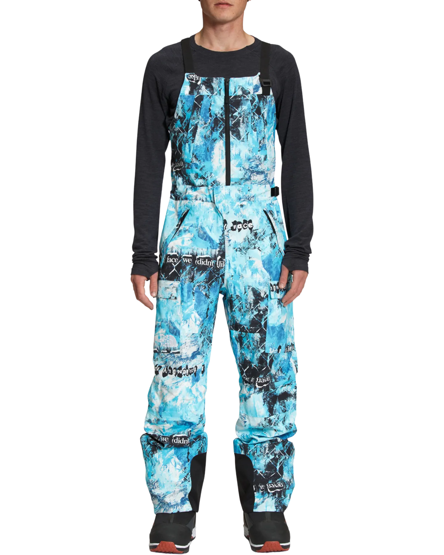 The North Face Men's Printed Dragline Snow Bib | Shop Snow Pants & Suits at Trojan Wake Ski Snow & Snow Skiers Wareh