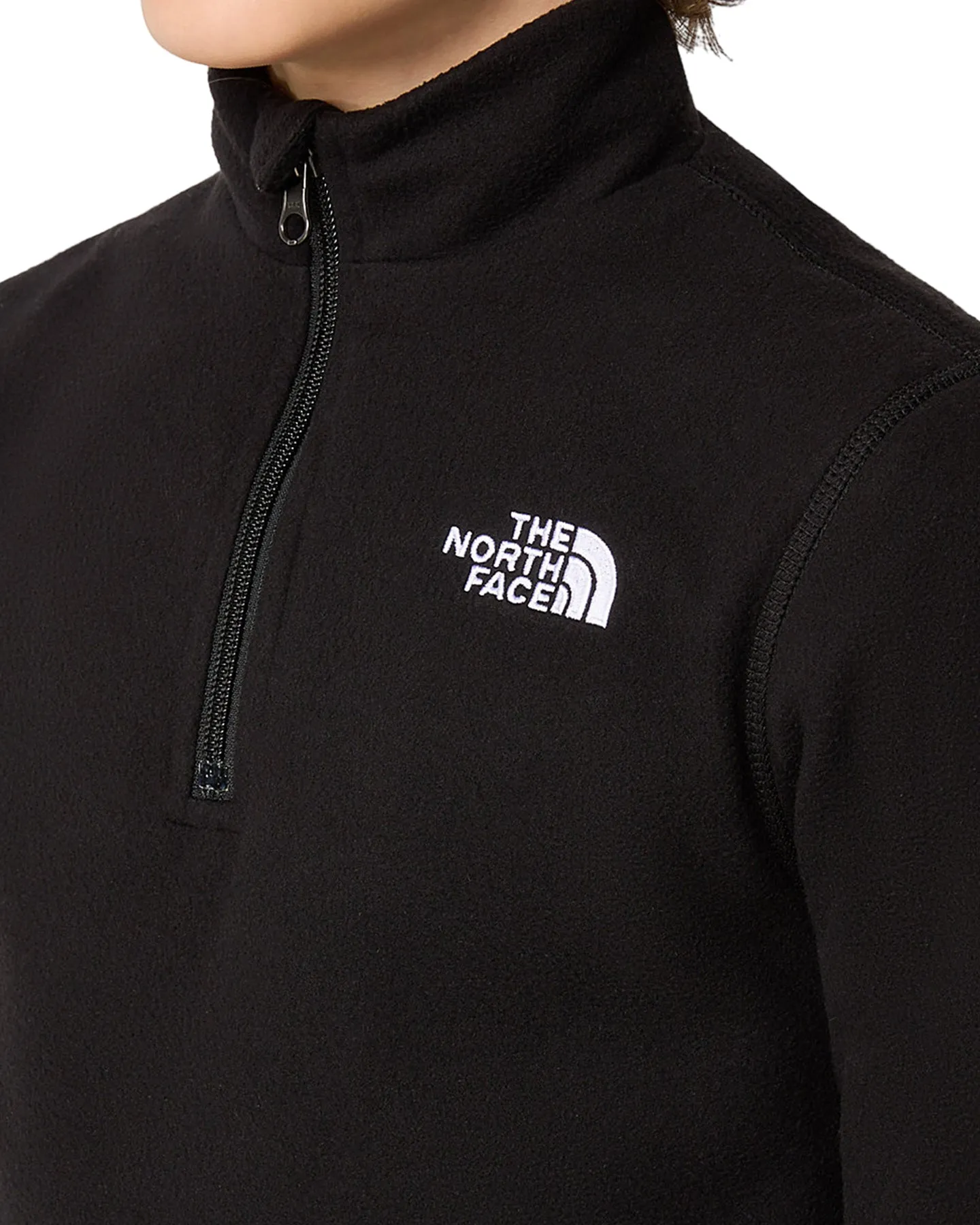 The North Face Teen Glacier 1/4 Zip Pullover - Tnf Black | Shop Clothing at Trojan Wake Ski Snow & Snow Skiers Warehouse