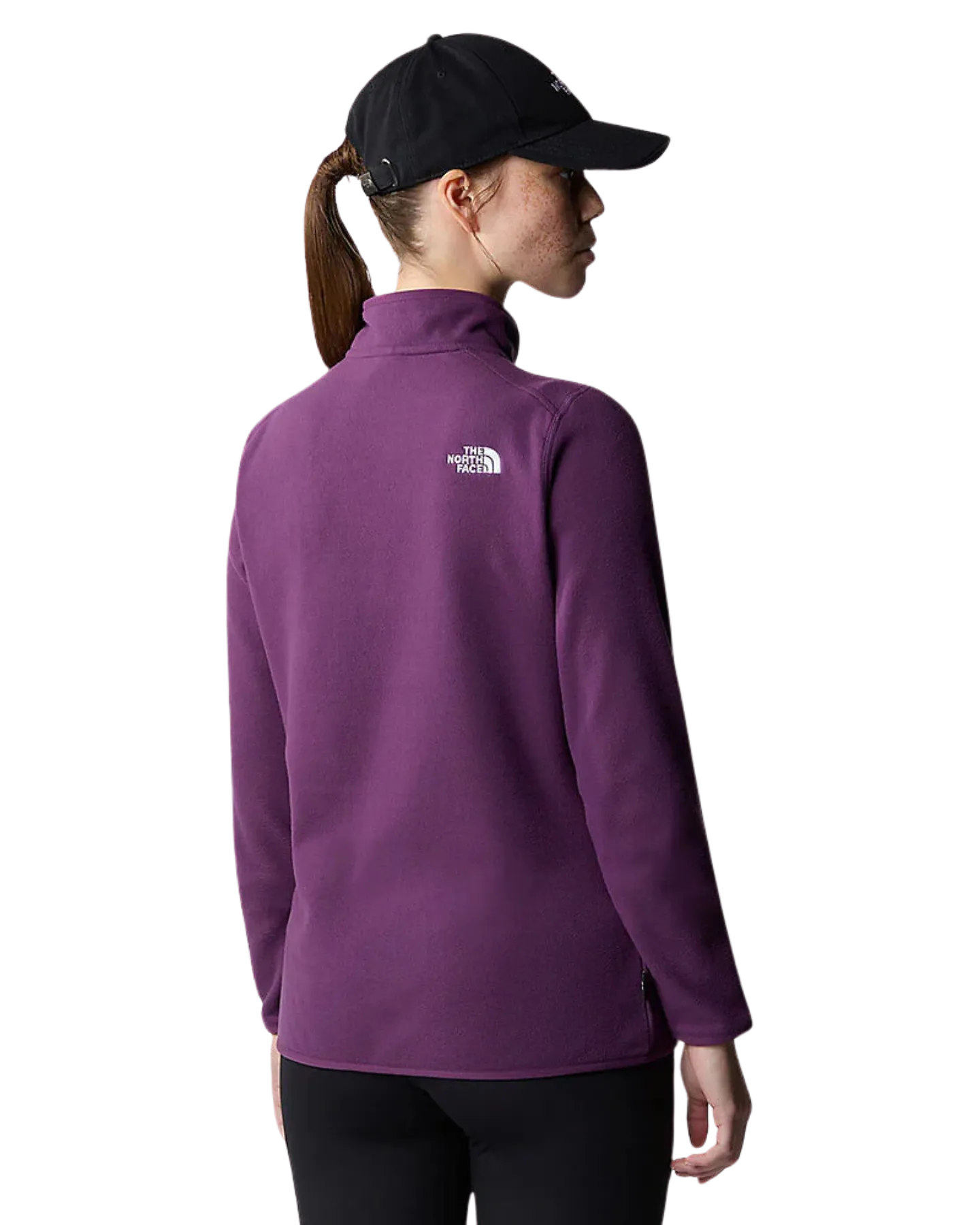 The North Face Women's 100 Glacier Quaterzip Fleece - Blackcurrant